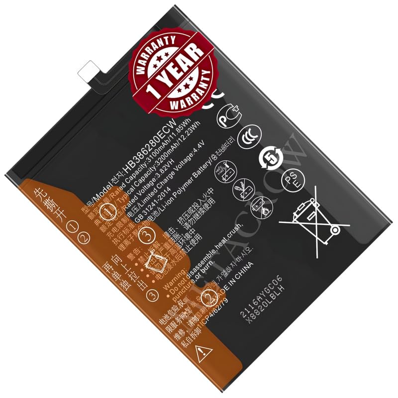 Image of Original HB386280ECW Battery Compatible for Huawei P10 (VTR-L29, VTR-AL00, VTR-TL00, VTR-L09) | Honor 9 (STF-AL00, STF-AL10, STF-AL10, STF-TL10, STF-L09, STF-L09S) - (3200mAh) - 1 Year Warranty JK1