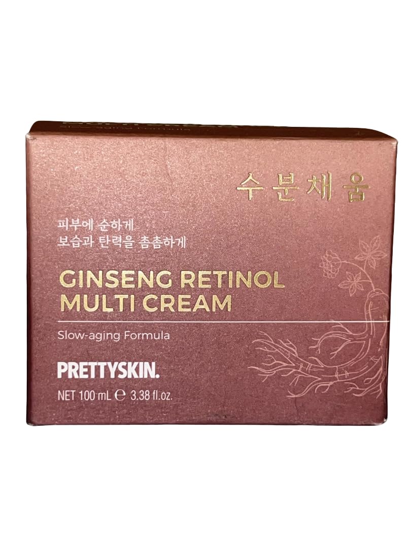 Pretty Skin Multi Cream, Premium Skincare, Net 100 ml/3.38oz (100ml/3.38oz, Ginseng Retinol)