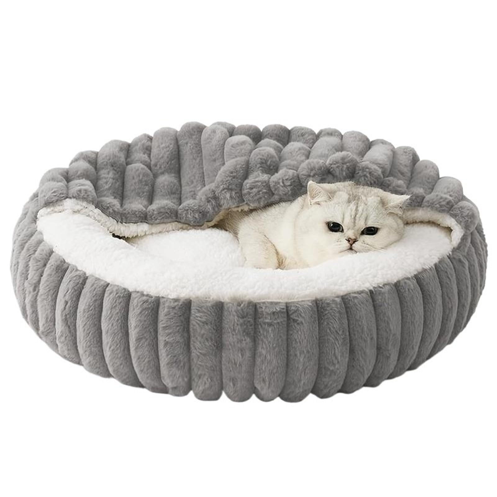 Cuccia Ciambella Cani Caldo lettino rotondo con cappuccio