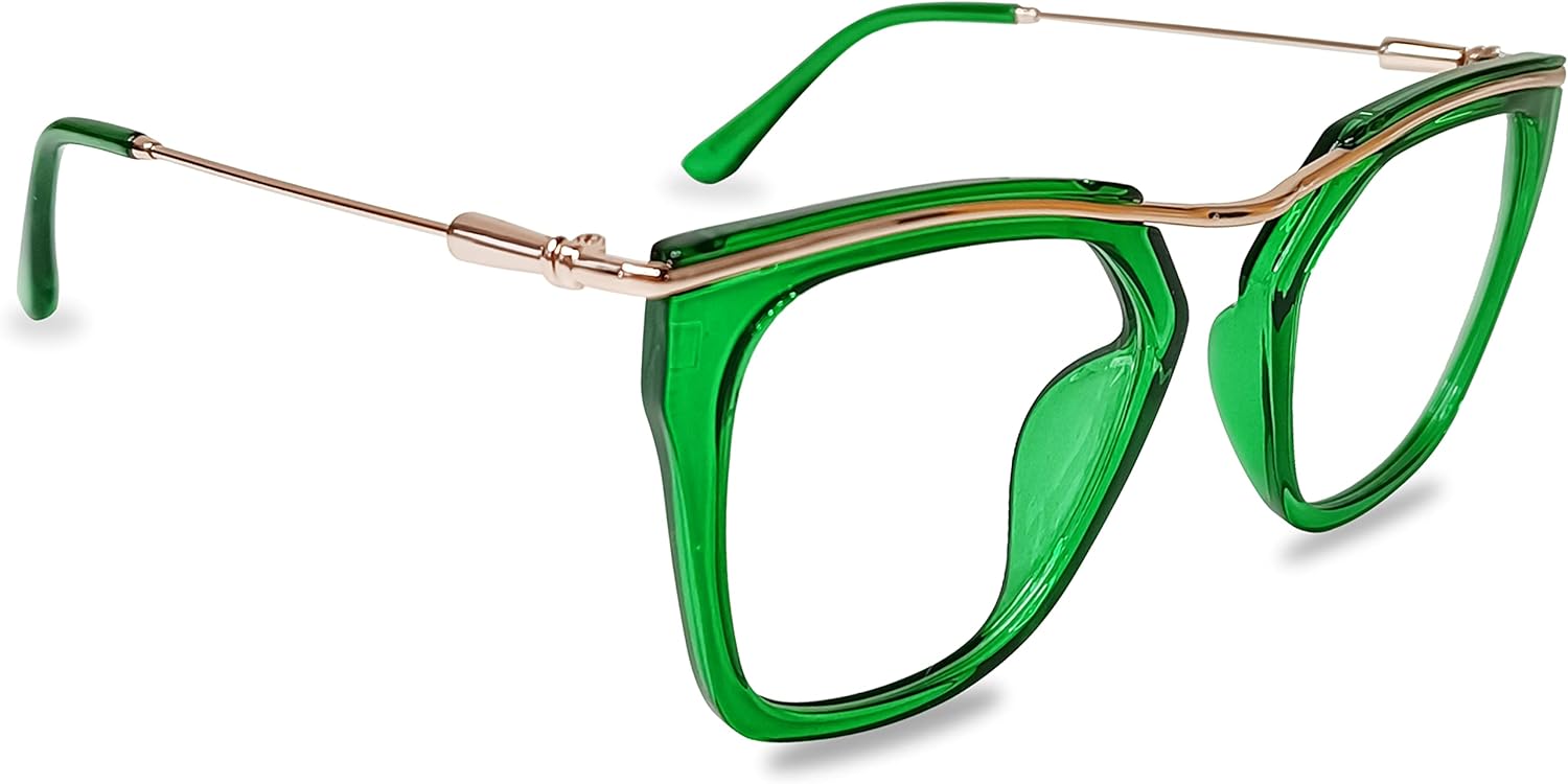 Miniatura 6 de Women Fashion Oversized Square Frames Non-prescription Clear Glasses Classic Anti-glare Blue Light Blocking Reading Eyewear