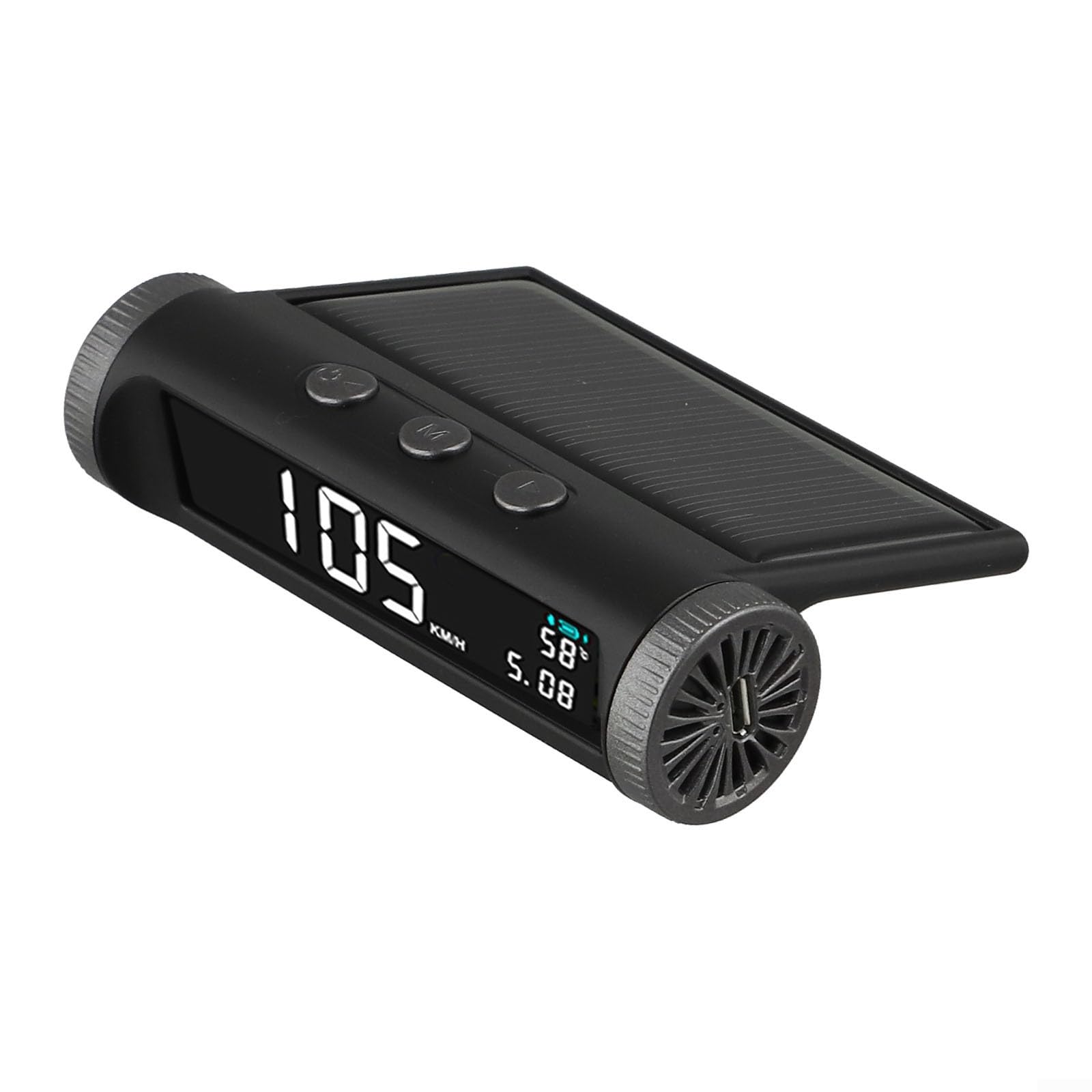 Display HUD Head Up per auto a energia solare con tachimetro digitale GPS, 650 mAh, interruttore MPH/KMH, data orologio temperatura, calibrazione APP per tutti i veicoli Assistente di sicurezza alla