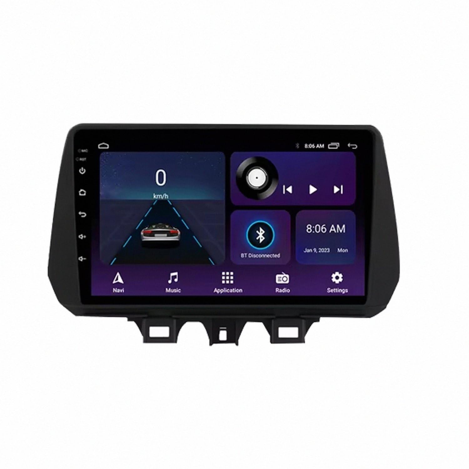 Radio Samochodowe dla Hyundai Tucson 2019-2020 Mirror Link, Asystent Głosowy, Nawigacja W Czasie Rzeczywistym, Ekran Dotykowy, Bluetooth, Sterowanie, 4 Rdzeń 1G+16G