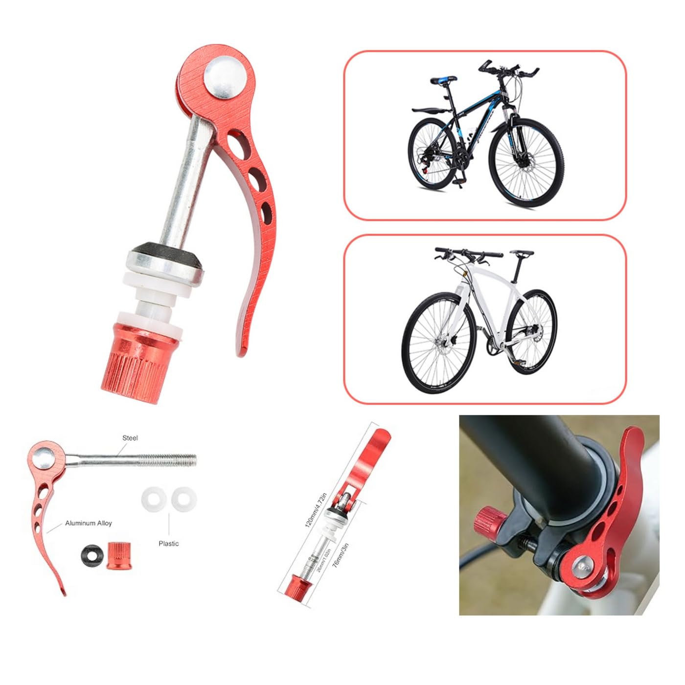 Colliers De Serrage M6 Pour Levier De Frein Vélo – 2 Pièces En Aluminium Noir – Pour Guidon 22 Mm – VAE, Dirt Bike, Quad