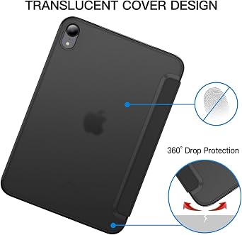 JETech Case for iPad mini A17 Pro/6th Gen (2024/2021), Black