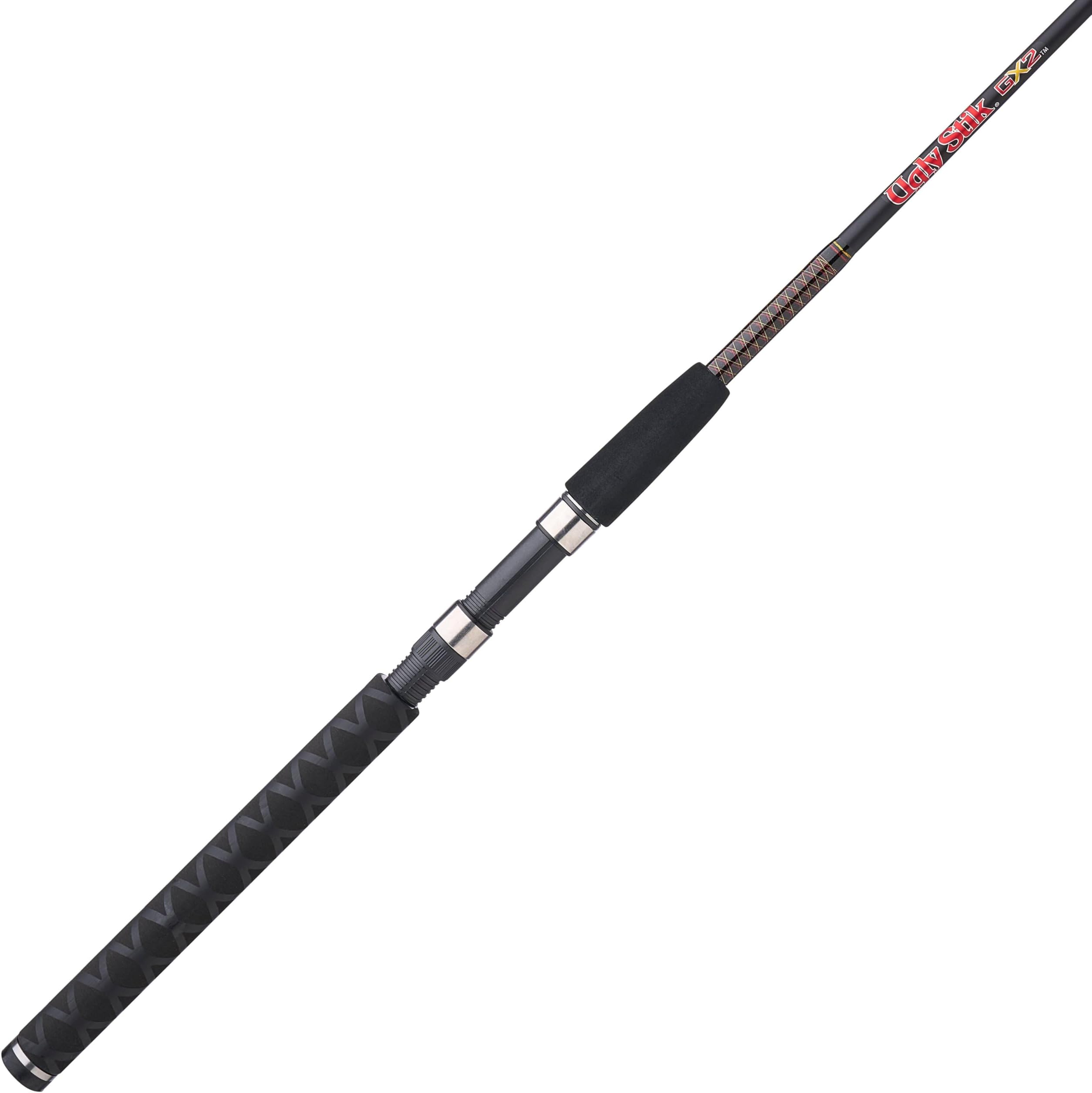 Ugly Stik 6’6” GX2 Spinning Rod, Three Piece Spinning Rod, 6-15lb Line Rating, Medium Rod Power, Moderate Fast Action, 1/8-5/8 oz. Lure Rating
