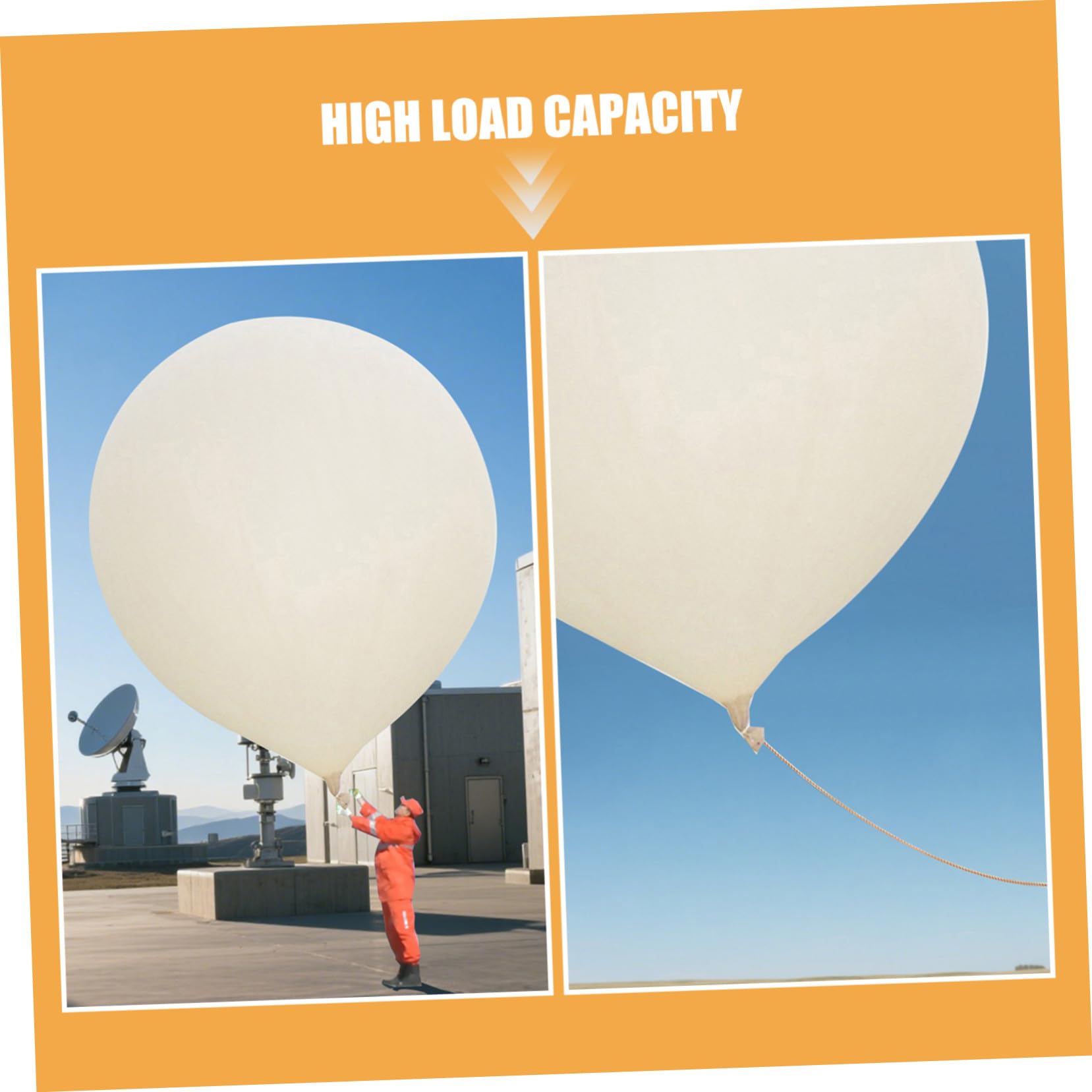 BESPORTBLE Palloncini Grandi in Lattice Pallone Meteorologico Gigante per Rilievi Aerei e Indagini Scientifiche Accessori per Feste Compleanni e Matrimoni