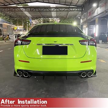 Carbon Fiber Trunk Spoiler Compatible with 2014-2024 Maserati Ghibli Trunk Lip HighKick Rear Wing Spoiler Body Kits Factory Outlet (Carbon Fiber)