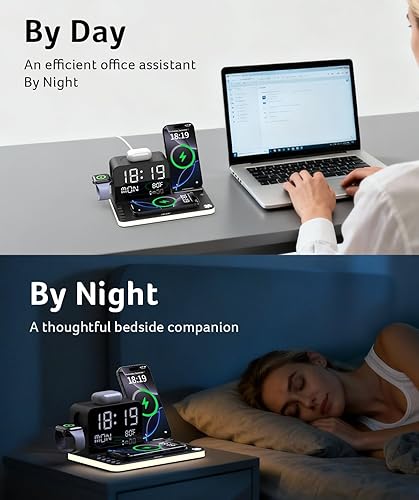 Miniatura 8 de Acer Estación de carga inalámbrica 7 en 1: Soporte de carga para múltiples dispositivos para Apple - iPhone 16 15 14 13 12 Pro Max Apple Watch