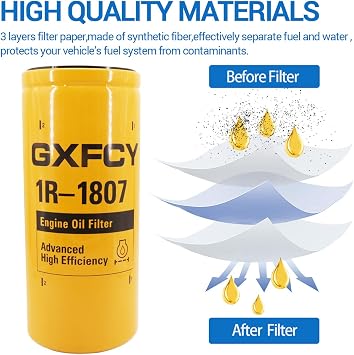 1R-1807 Oil Filter Compatible With Caterpillar CAT 3116 3126 3126B 3304 3306B 235B 312D 320B 320D 322B 324D 325D 328D 329D 330D