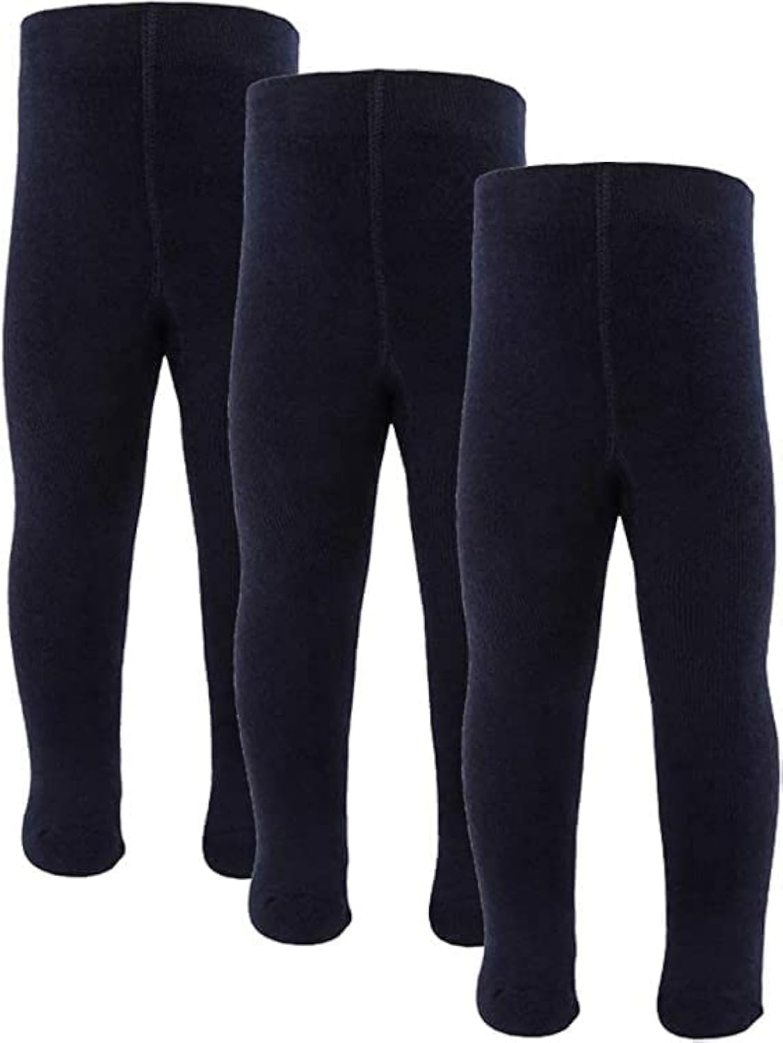 Confezione da 3 collant per bambini in tinta unita, 3 collant in cotone per ragazze e ragazzi, Made in Europe