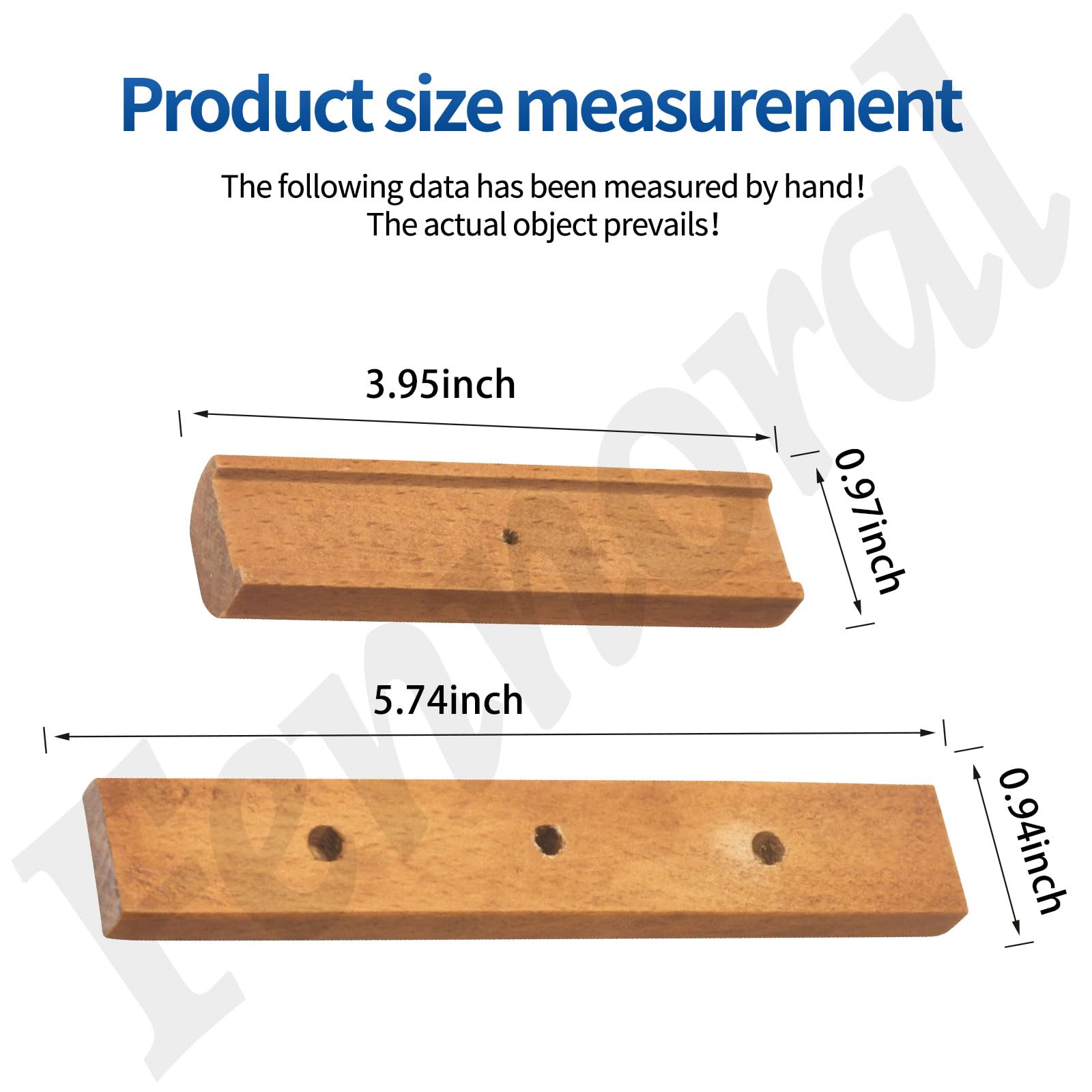 3Pack Cherry Wood Replacement Handle for 22.5
