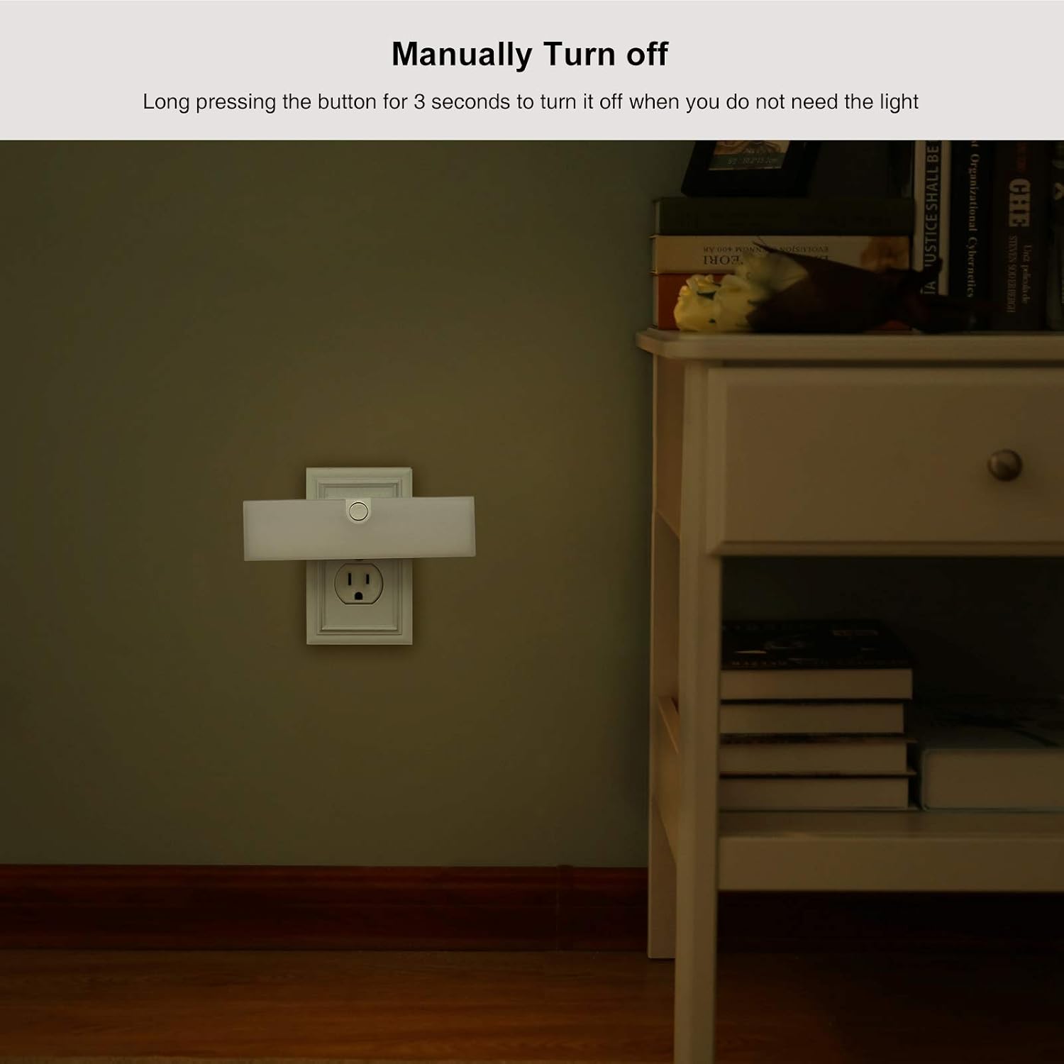 DEWENWILS Plug in Night Light with Light Sensor, Dusk-Dawn Sensor, Brightness Adjustable, Manual On Off Switch, Ultra Bright LED Nightlight for Adults, Hallway, Kitchen, Garage, UL Listed, 2 Pack