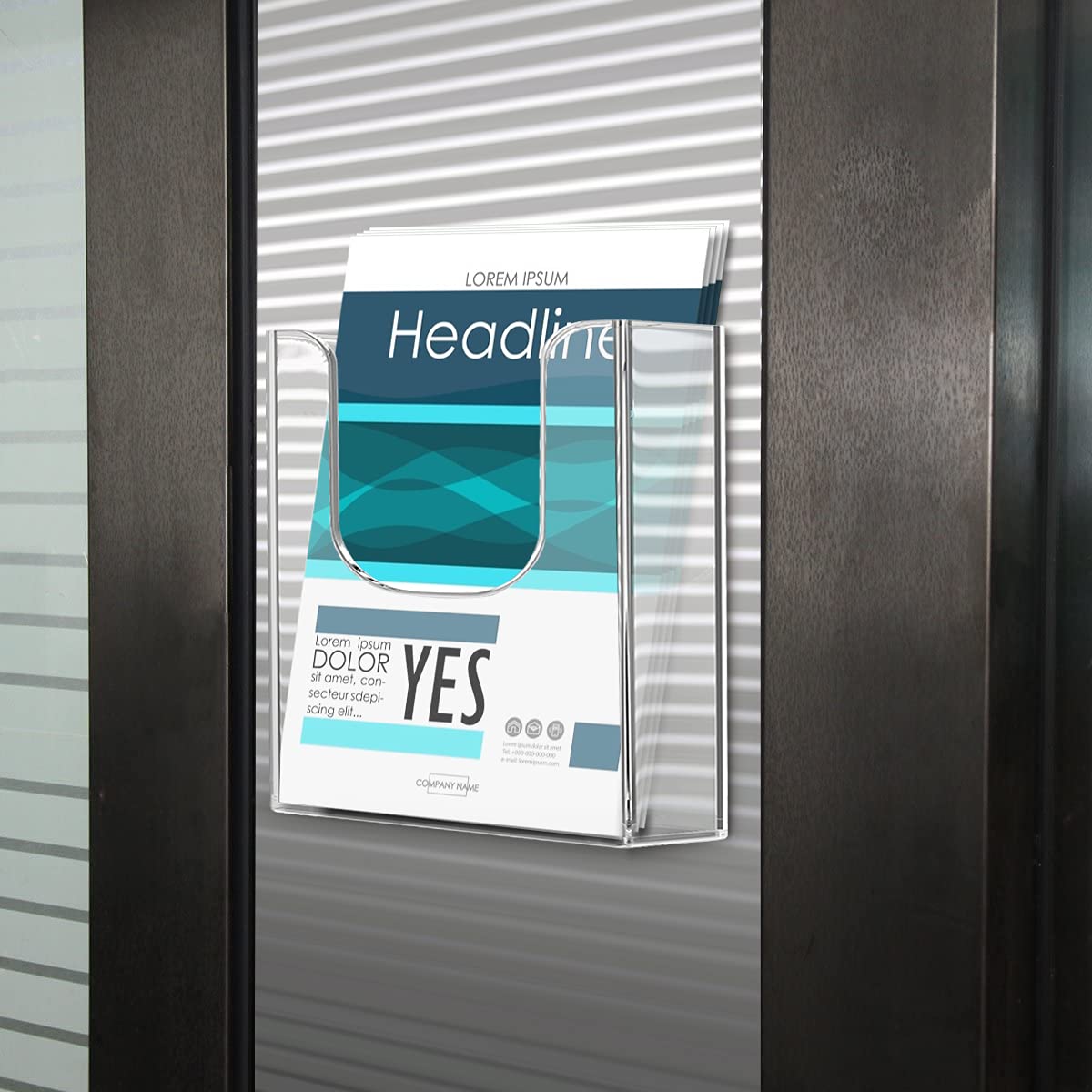 MaxGear Brochure Holder 6 x 9 Inches Sign Holder Wall Mount Literature