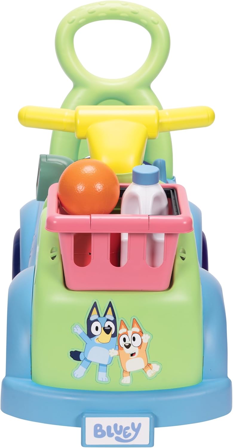 Bluey Shopping Cart Ride On for Baby, Toddler, Kids
