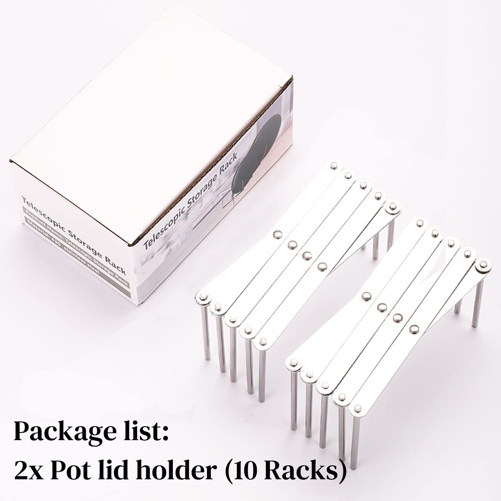 2 Stück Deckelhalter Edelstahl - Verstellbarer Top Produktbild-Vorschau 3
