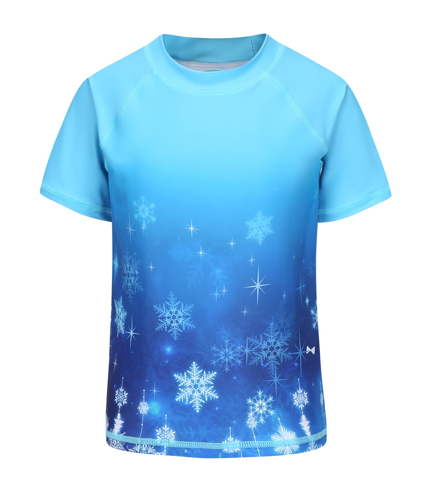 Girls Short Sleeve Rash Guard Swim Shirt Girls Sun Protection Swimsuits Quick Dry Surf Tops Bathing Suits for Girls