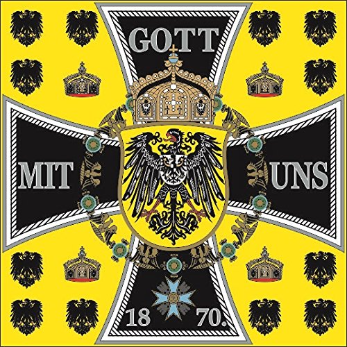 U24 Flagge Fahne Kaiserstandarte Gott mit Uns Deutschland Preussen 120 x 120 cm