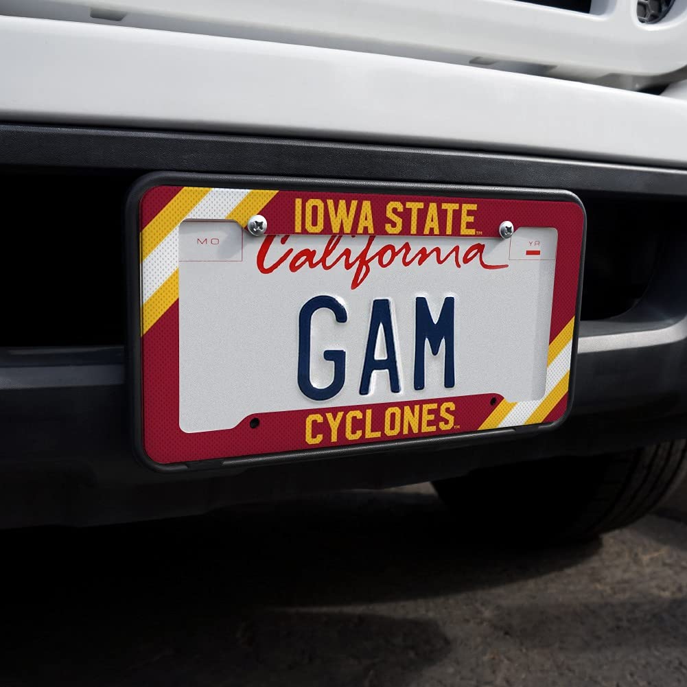 GRAPHICS & MORE Iowa State Cyclones Corner Stripes License Plate Tag Frame