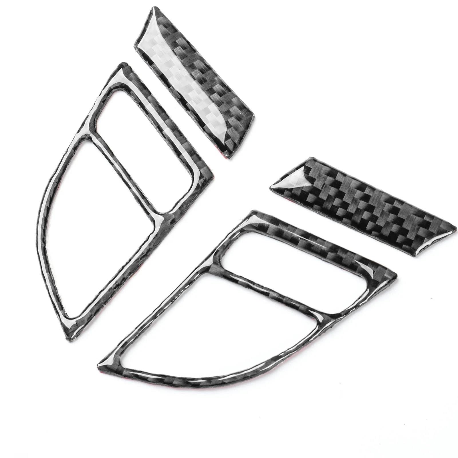Car Styling Interior Accessories Central Air Conditioning Outlet Trim Decal for Cadillac ATS 2013-2019 Sedan Anti-dust(Black)