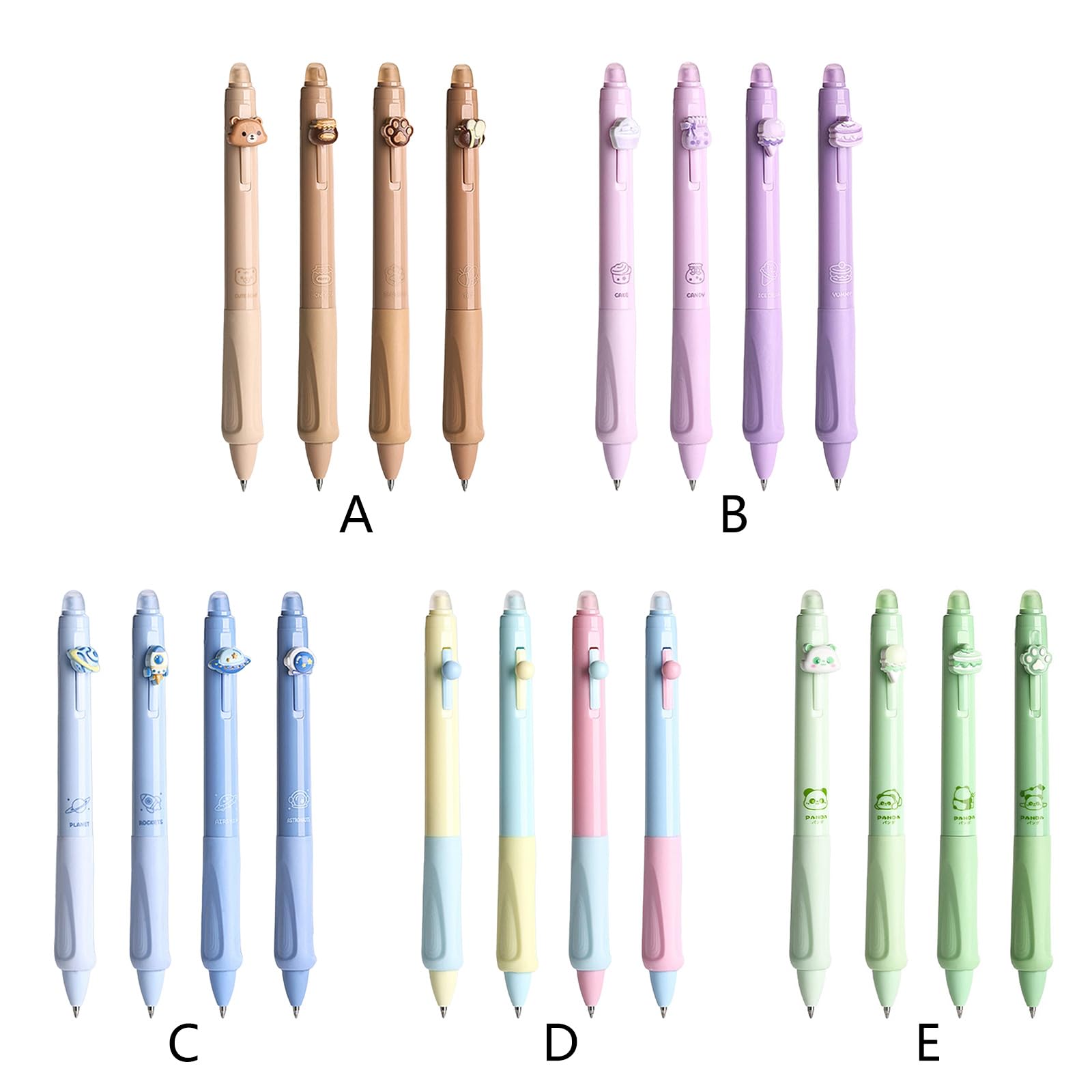 YYSHUS Löschbare Stifte – 8 Farben, Mit Radiergummi, 0,5 Mm Feinmine Für Schule, Büro & Kreativität