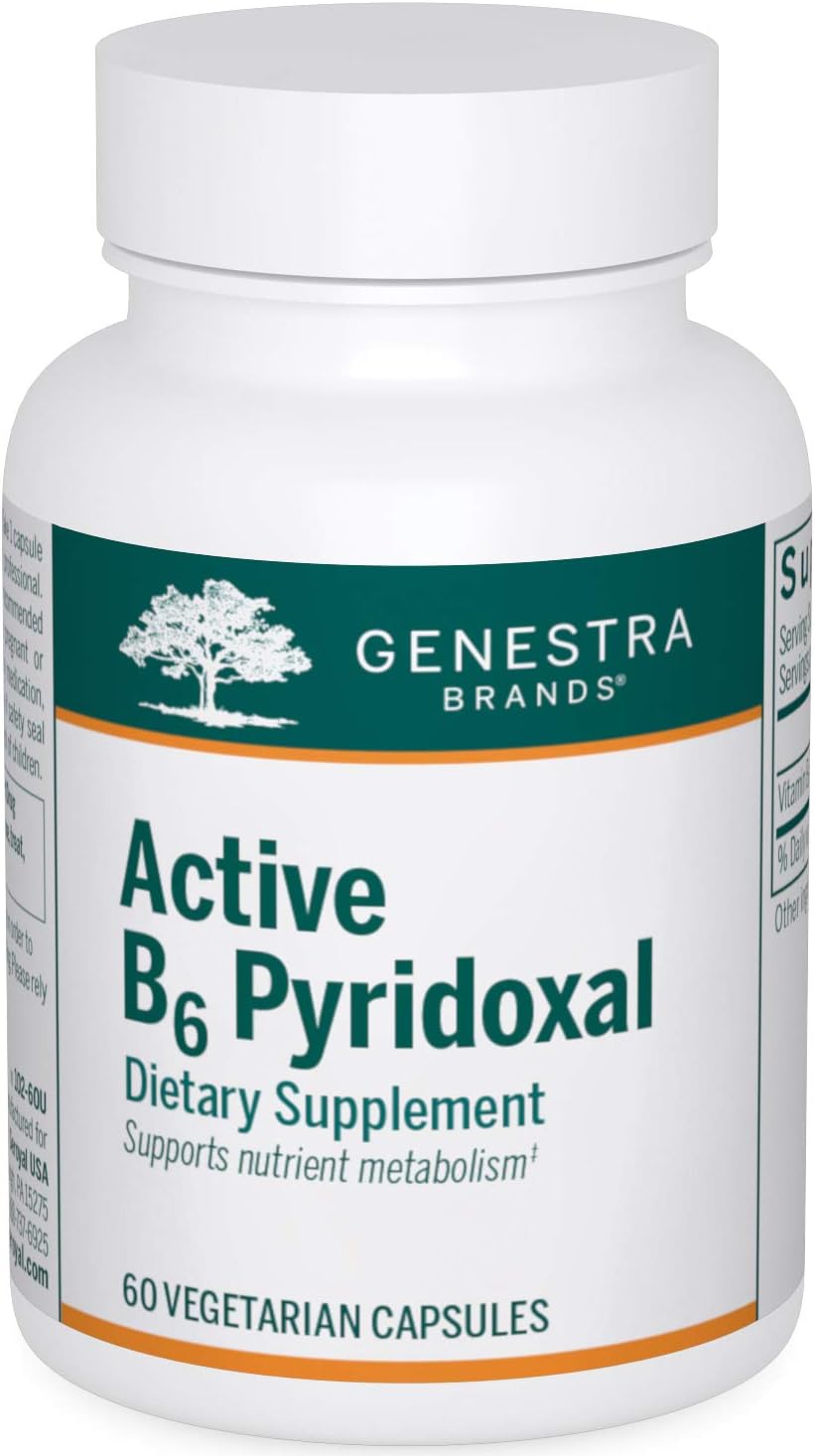 Genestra Brands Active B6 Pyridoxal Pyridoxal5Phosphate (P5P) Supplement 60