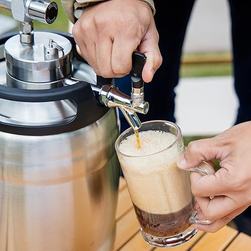 Miniatura 7 de TMCRAFT Cultivador de barril de cerveza de doble pared de 1.3 galones, sistema dispensador de cerveza casera a presión con lanza desmontable para