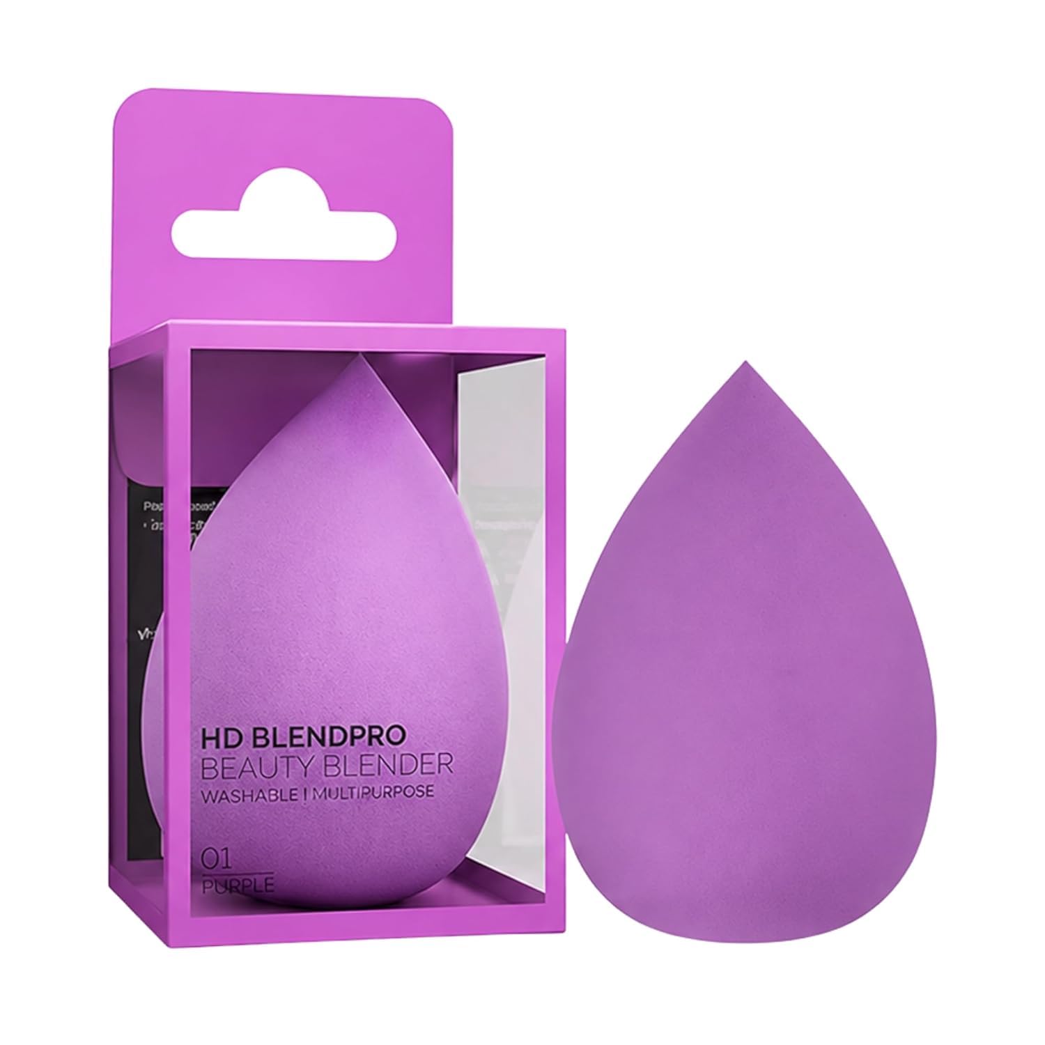 Beauty Blender Sponge, Purple, Washable Multipurpose | Teardrop Shape, Flawless Finish, Foundation Blending, Reusable Sponge, Streak-Free Application-image-20