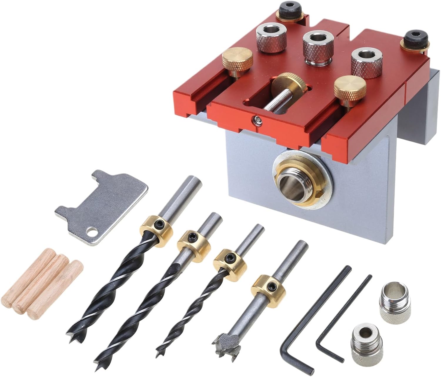 Woodworking Hole Opener Positioning Clip Punching Positioner Doweling Jig Drill Guide Locator Adjustable Tools