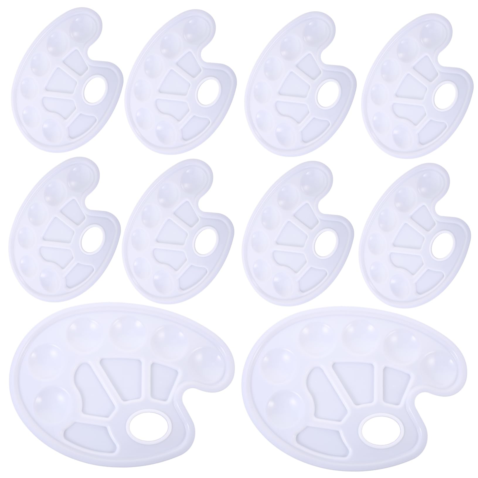 Gadpiparty 5 Ensembles Palette Art Bac À Peinture Assiettes Aquarelle Plaque Fournitures Mélange Bacs À Peinture pour Peinture Acrylique Plateau De Peinture en Plastique 10 Pièces * 5