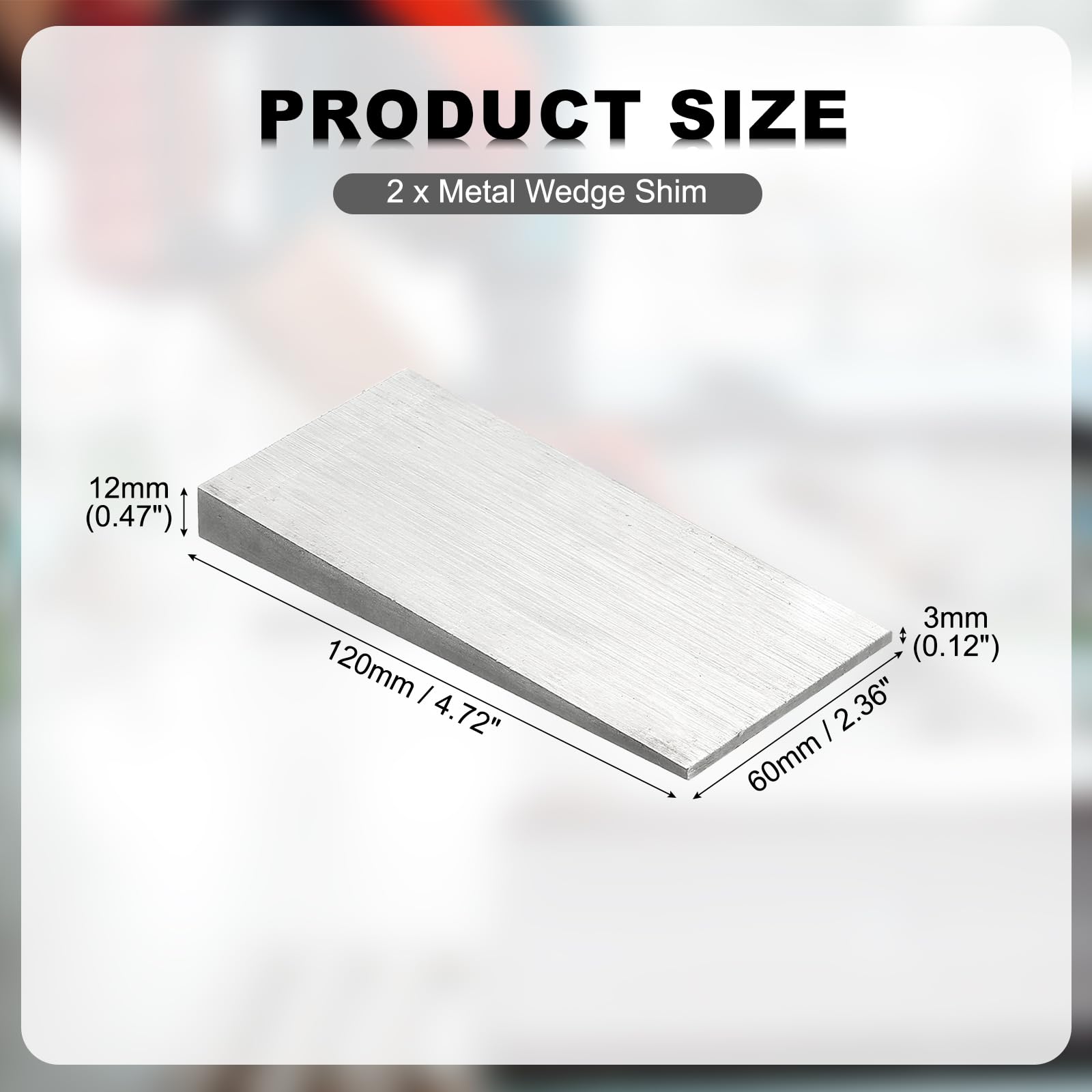 PATIKIL 2 Pcs Metal Wedge - Image 2
