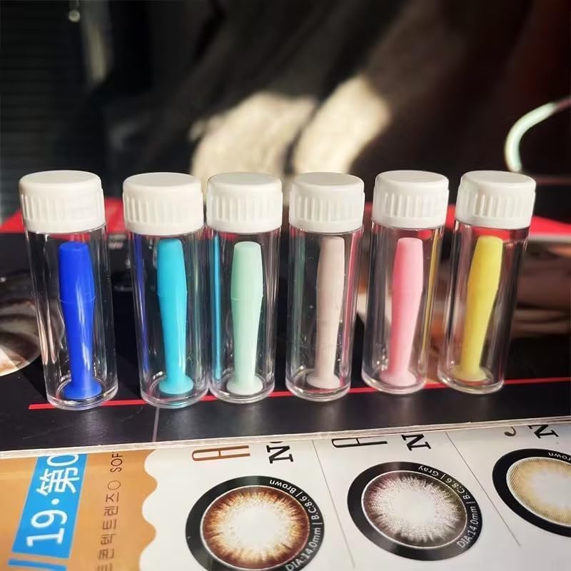 Miniatura 4 de Herramienta de inserción de lentes de contacto de silicona suave azul, accesorios para el cuidado de lentes de contacto, soporte de succión para