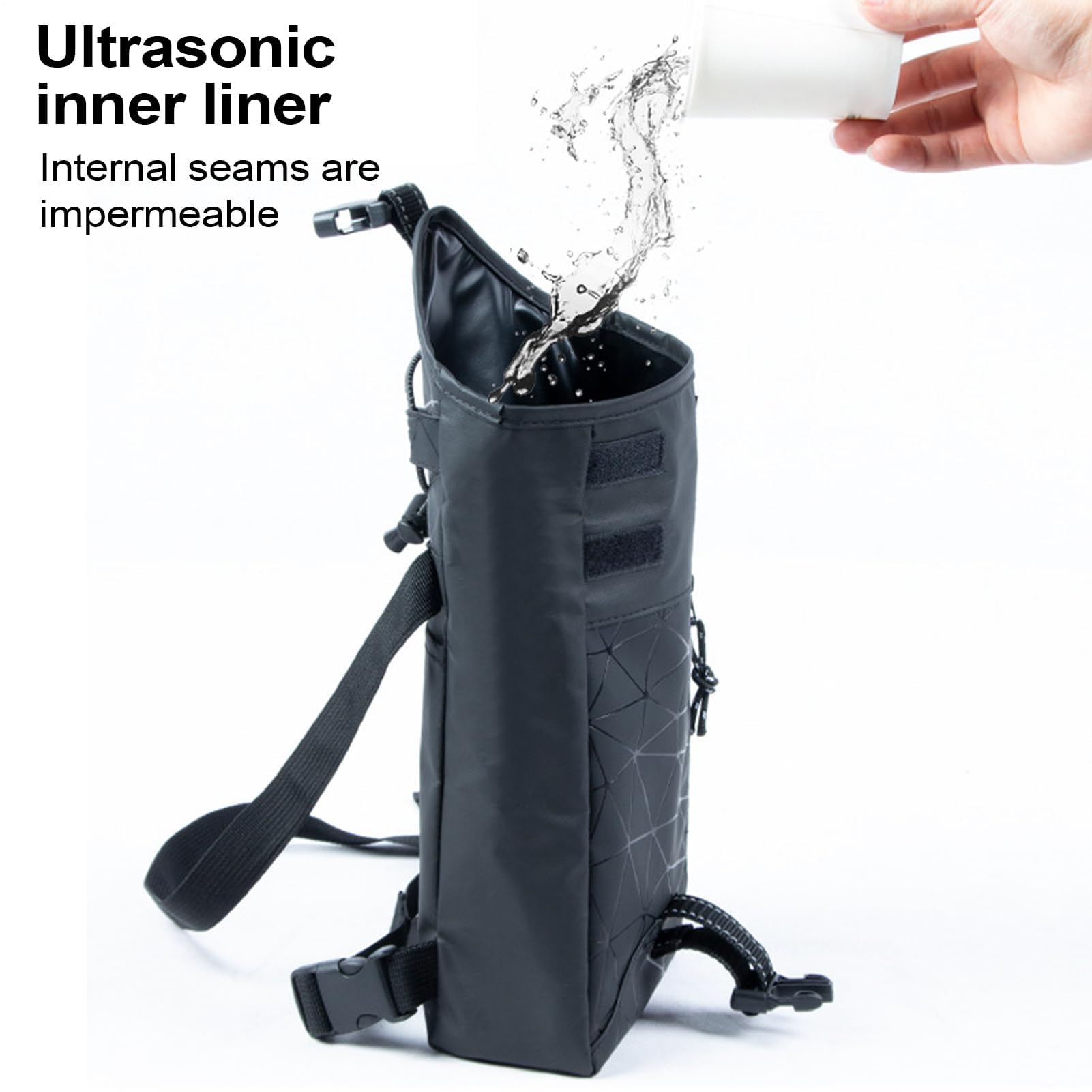 Marsupio impermeabile da 2 l, regolabile, riflettente, per ciclismo, pesca, caccia, corsa, viaggi, attività all'aperto, attrezzatura da festival per sport d'avventura