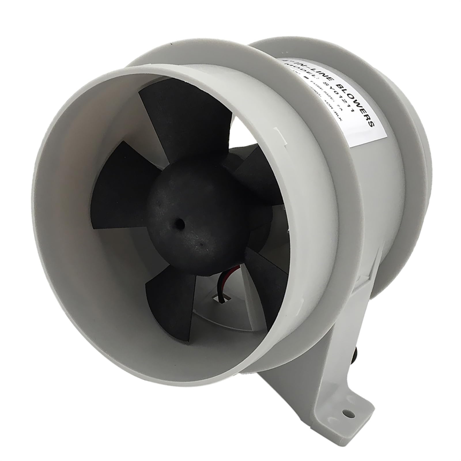 12V 40A ABS Soffiatore d'aria silenzioso Resistente all'acqua Diametro da 4 pollici Flusso d'aria elevato Soffiatore in linea Motore soffiatore for sentina marina for barche ABS Soffiatore di l