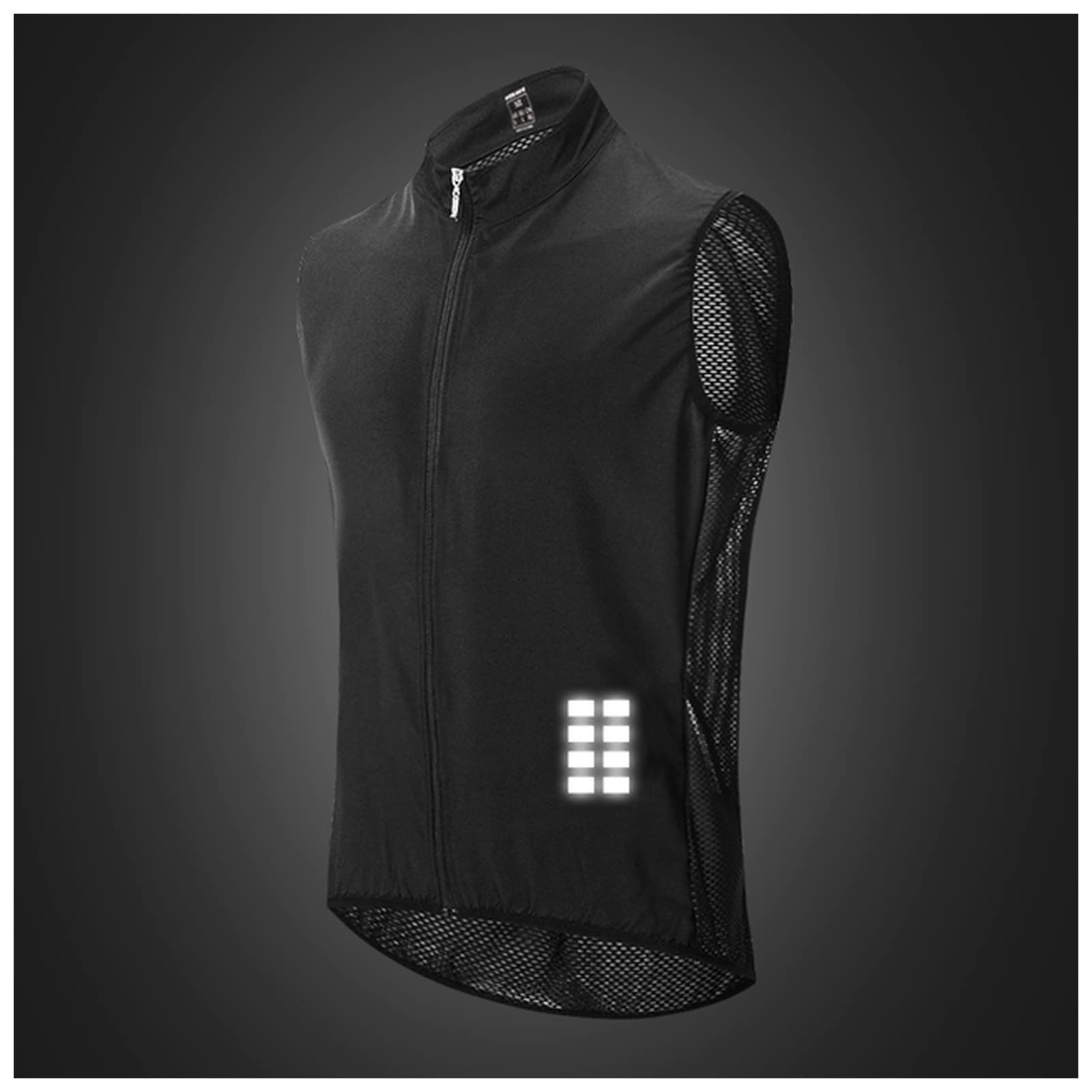 DUnLap Chaleco De Seguridad Chaleco de Ciclismo Manténgase seco Malla sin Mangas Bicicleta BICISHIRT Jersey Ciclismo Ropa Reflectante Gilet Chaleco Reflectante (Color : BL221-Black, Size : XXL)