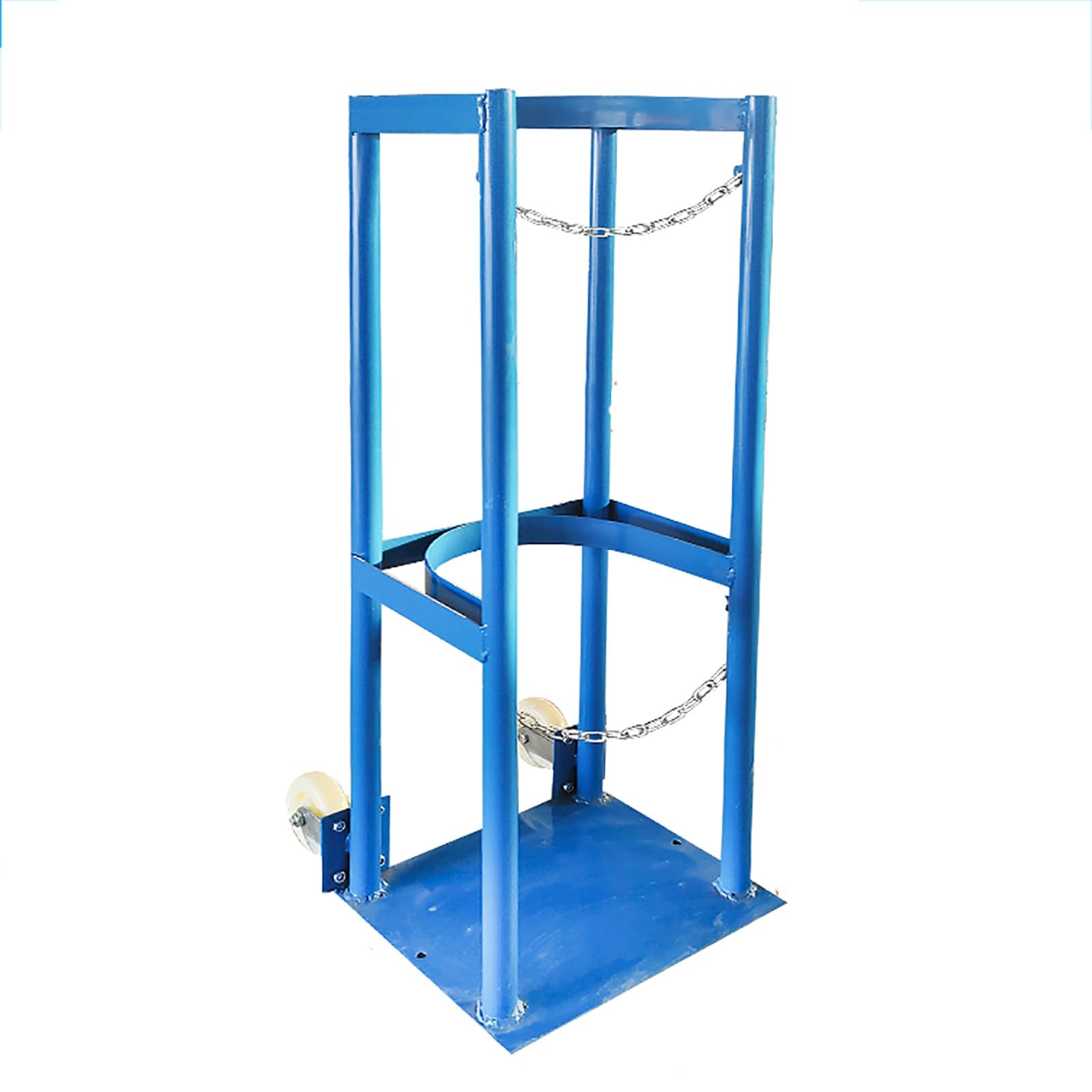 YXXSDP Wózek transportowy do zbiorników tlenu, uchwyt na zbiornik azotu z kołami, uchwyt na zbiornik wodoru dla fabryk i szkół. (Średnica wlewu 27 cm/10,4 cala)