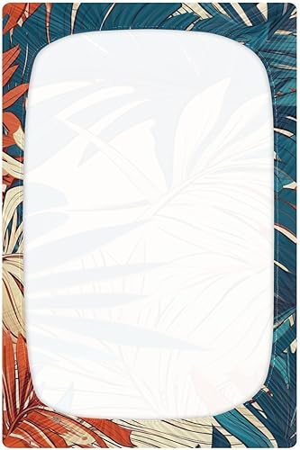 Miniatura 3 de Fitted Crib Sheets Tropical Leaves Baby Crib Sheets for Boy & Girl Toddler Mattress Sheets 21216163