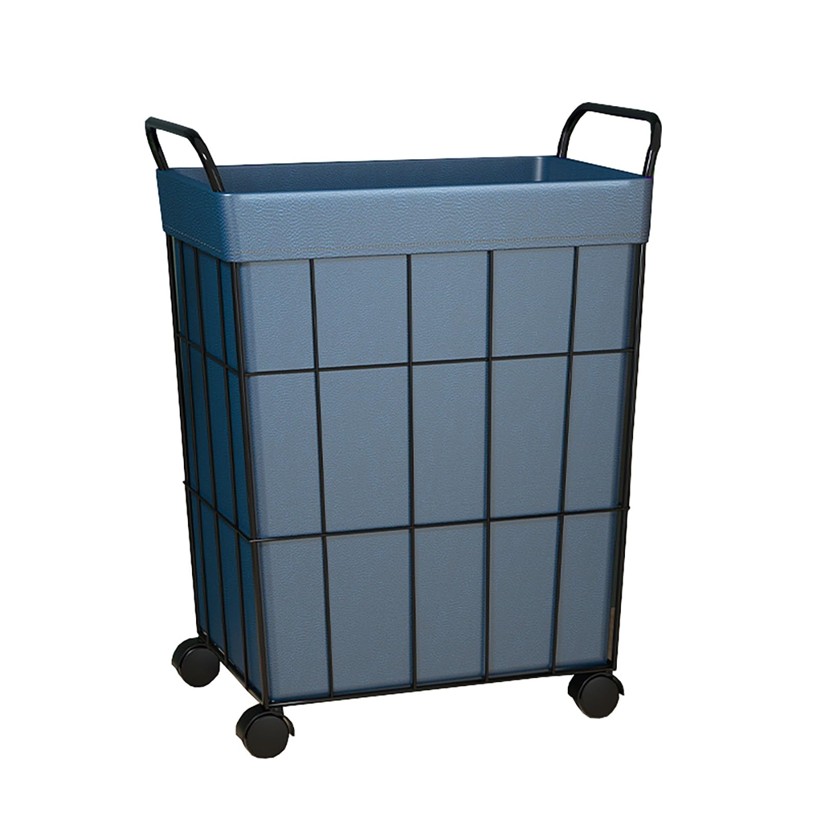 Cesto portabiancheria di grande capacità, con ruote e maniglia, pieghevole, portatile, per camera da letto e bagno