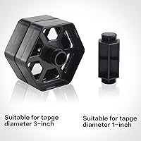 Vista 9 de Dispensador de cinta adhesiva con empaque verde ZHAJIANG con ranura para compartimento y núcleos de doble rollo de 1" y 3", dispensador de cinta