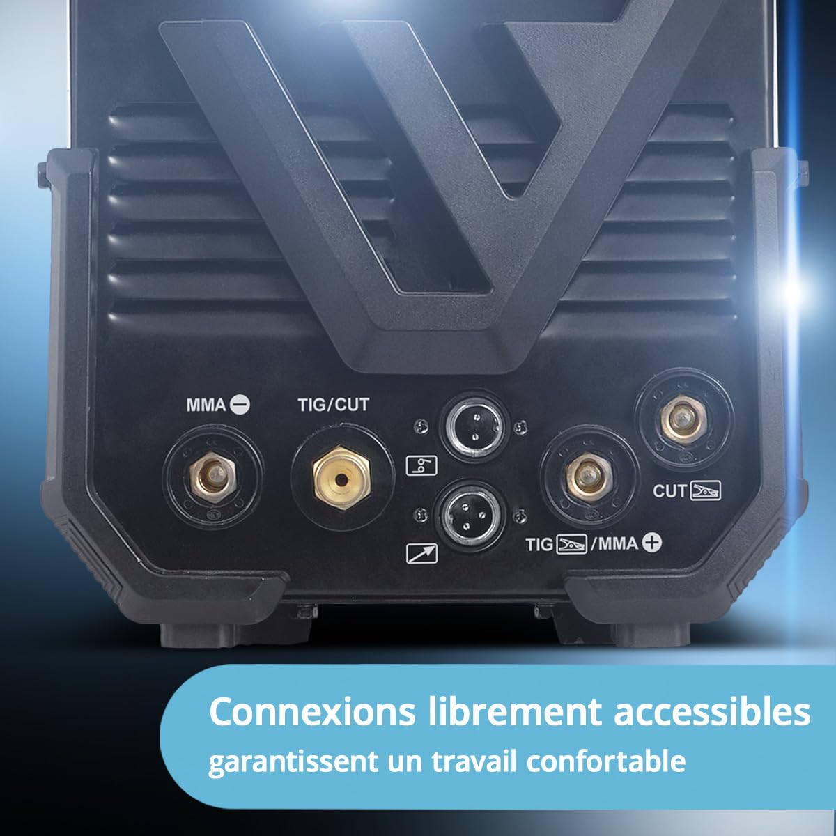 STAHLWERK Poste à souder combiné 3-en-1 AC/DC TIG 200 Puls CUT ST – TIG & MMA (ARC) jusqu'à 200 A, Découpe plasma jusqu’à 45 A et épaisseur de coupe jusqu’à 12 mm, acier inoxydable, cuivre, alu titane