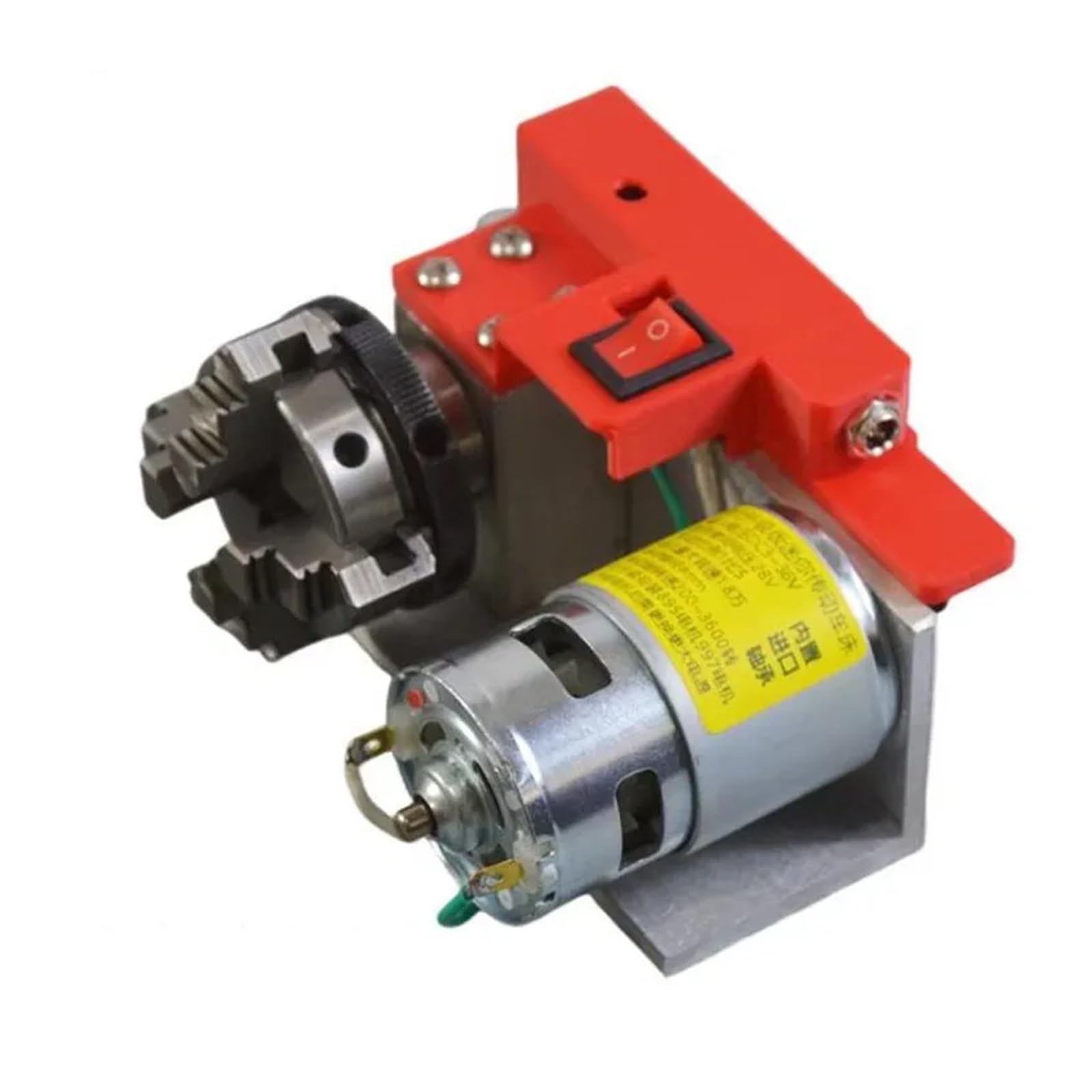 Tornio for legno in miniatura con mandrino a 4 griffe con motore 775