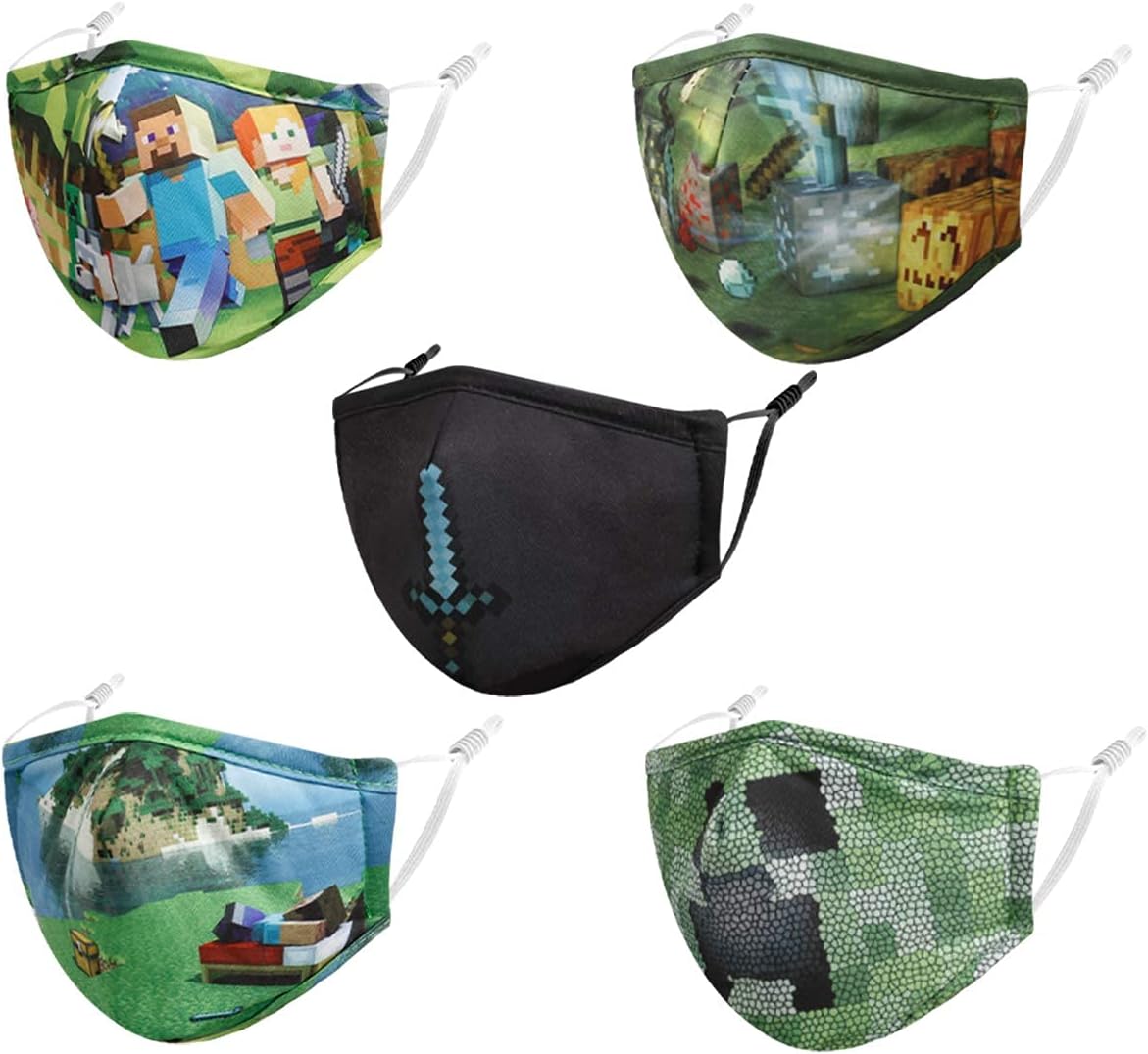 Washable Kids Face Mask with Adjustable Ear Loops Reusable for Children Gift