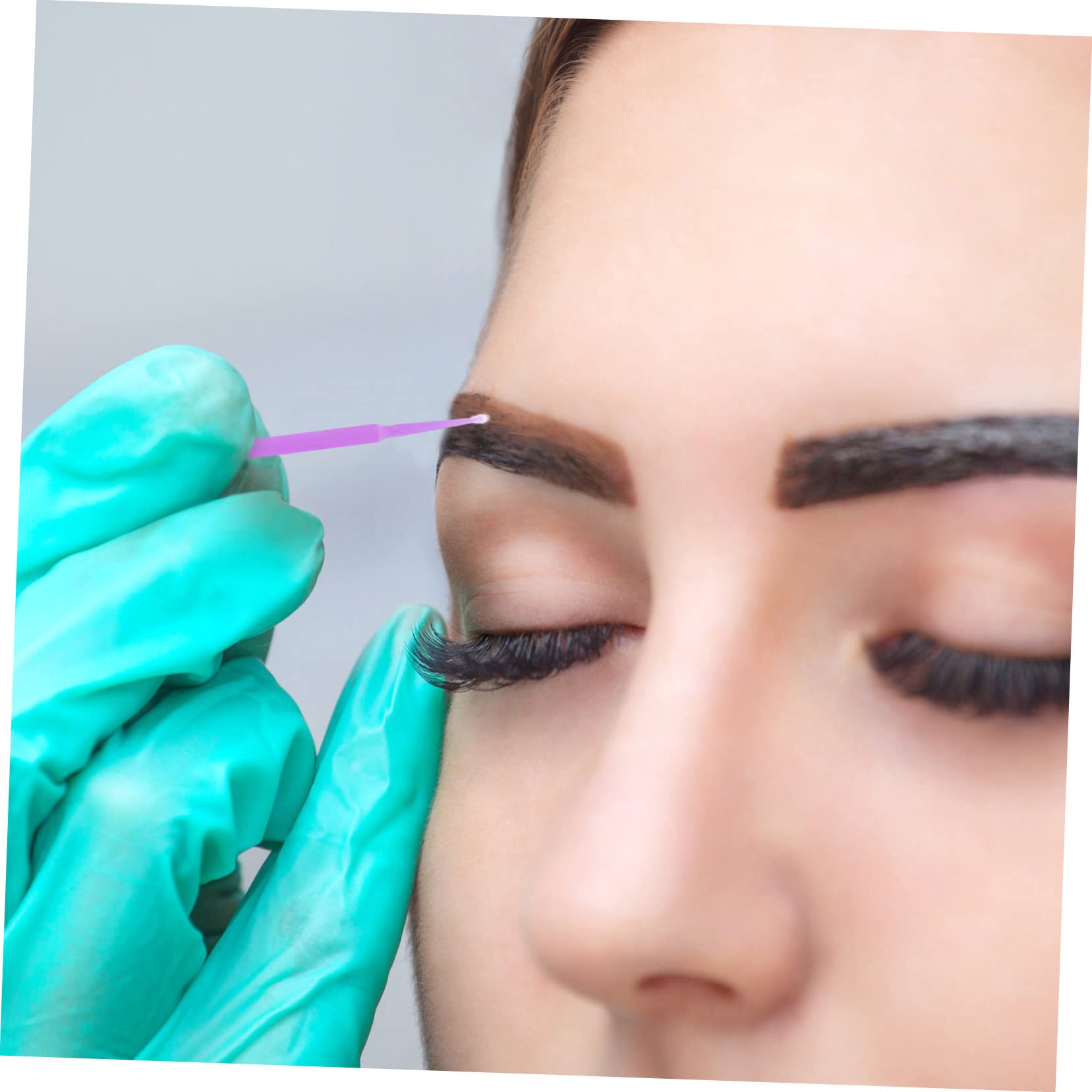 FOMIYES Practical Beauty Tools 2 Packs of Eyebrows Swabs Disposable Cotton Brush Sticks Compact Lightweight Non-linting for Household Beauty