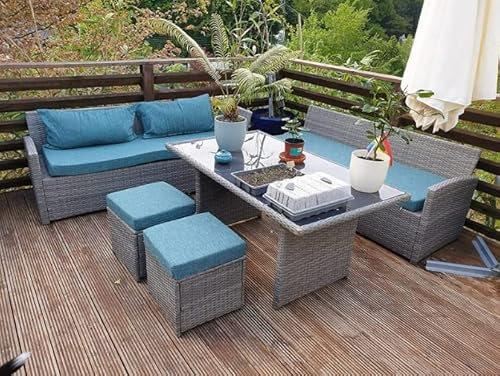 Cojín de banco de tamaño personalizable, para banco de zapatos/jardín/meditación (turquesa:Custome)