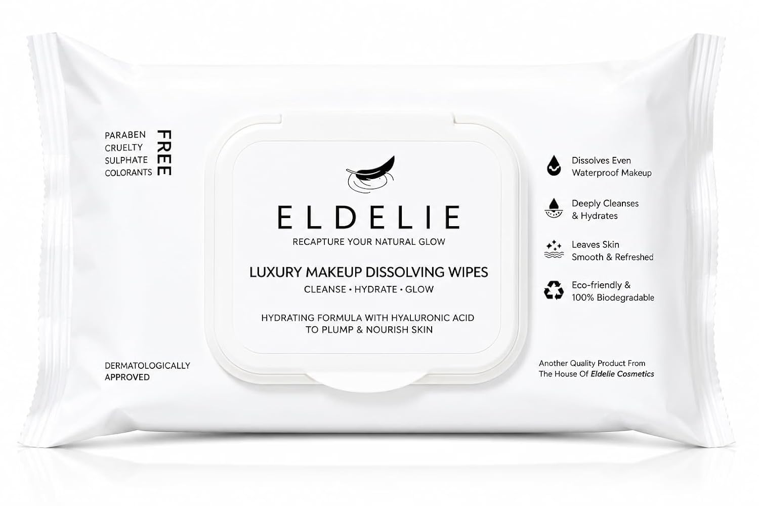 micellar makeup remover wipes with hyaluronic acid (90 wipes) | removes waterproof makeup, hydrating face wet wipes for women, daily use facial cleansing & makeup removing tissue, pack of 3