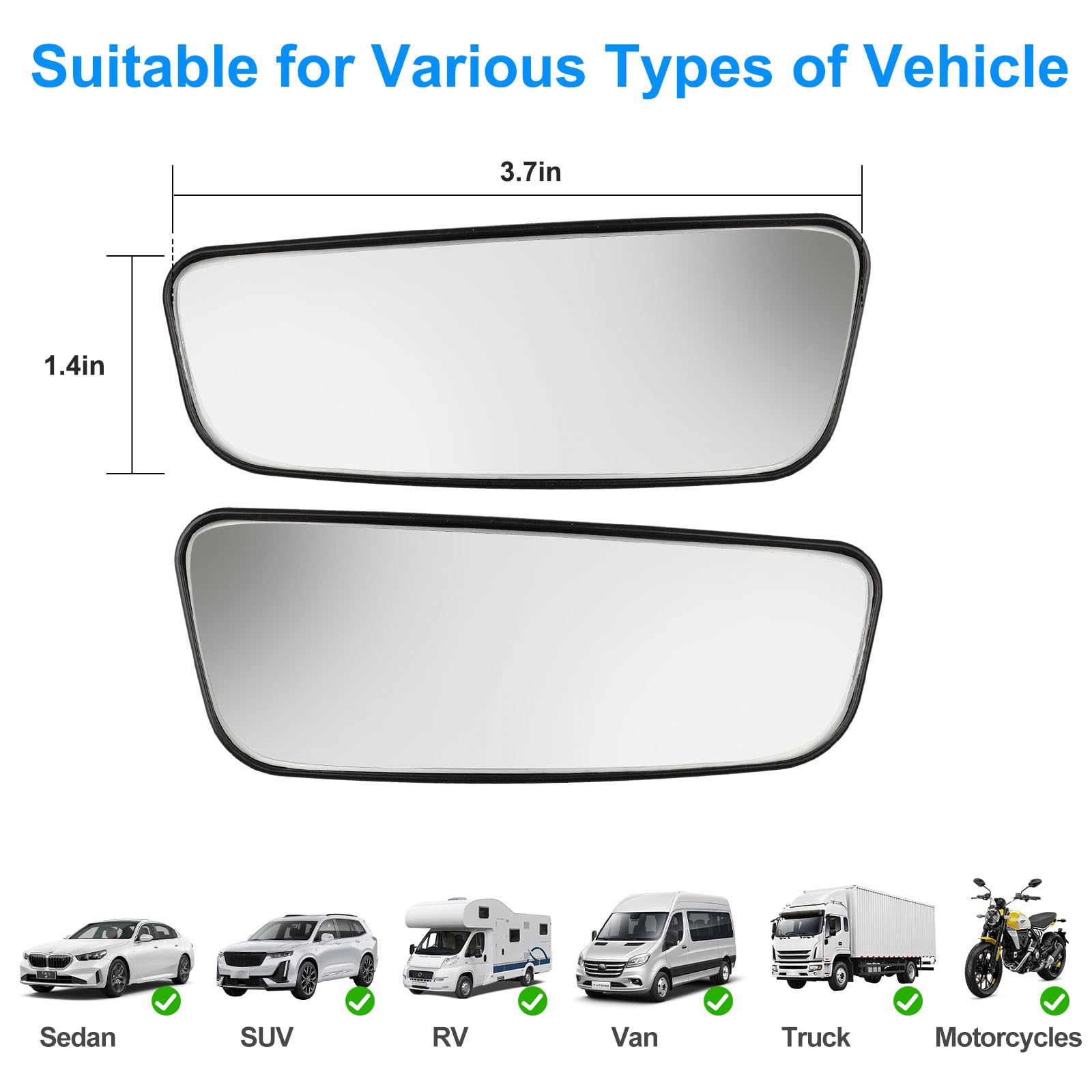 Linkstyle 2 szt. Lusterka Martwego Pola, Wodoodporne HD Lusterko Boczne, Regulowane 360° do Aut Osobowych Ciężarowych Suv-Ów Kamperów