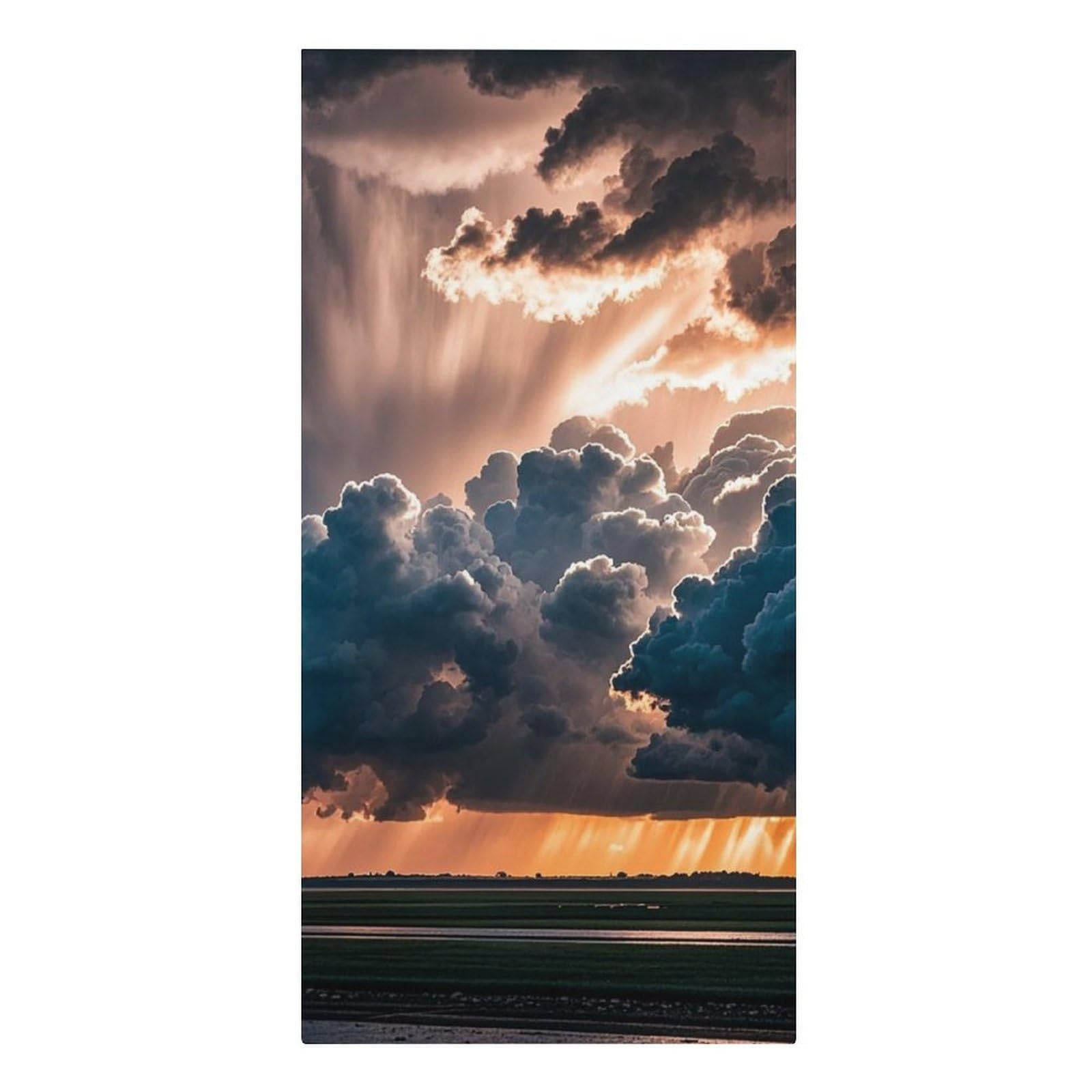 QMNLKH Magnificent Rainstorm Cloud Beach Towel for Women, Large Microfiber Pool Towel for Men, Absorbent Swim Towels for Home, Lightweight Bath Towels for Camping, Yoga, 30.3"x61.4"