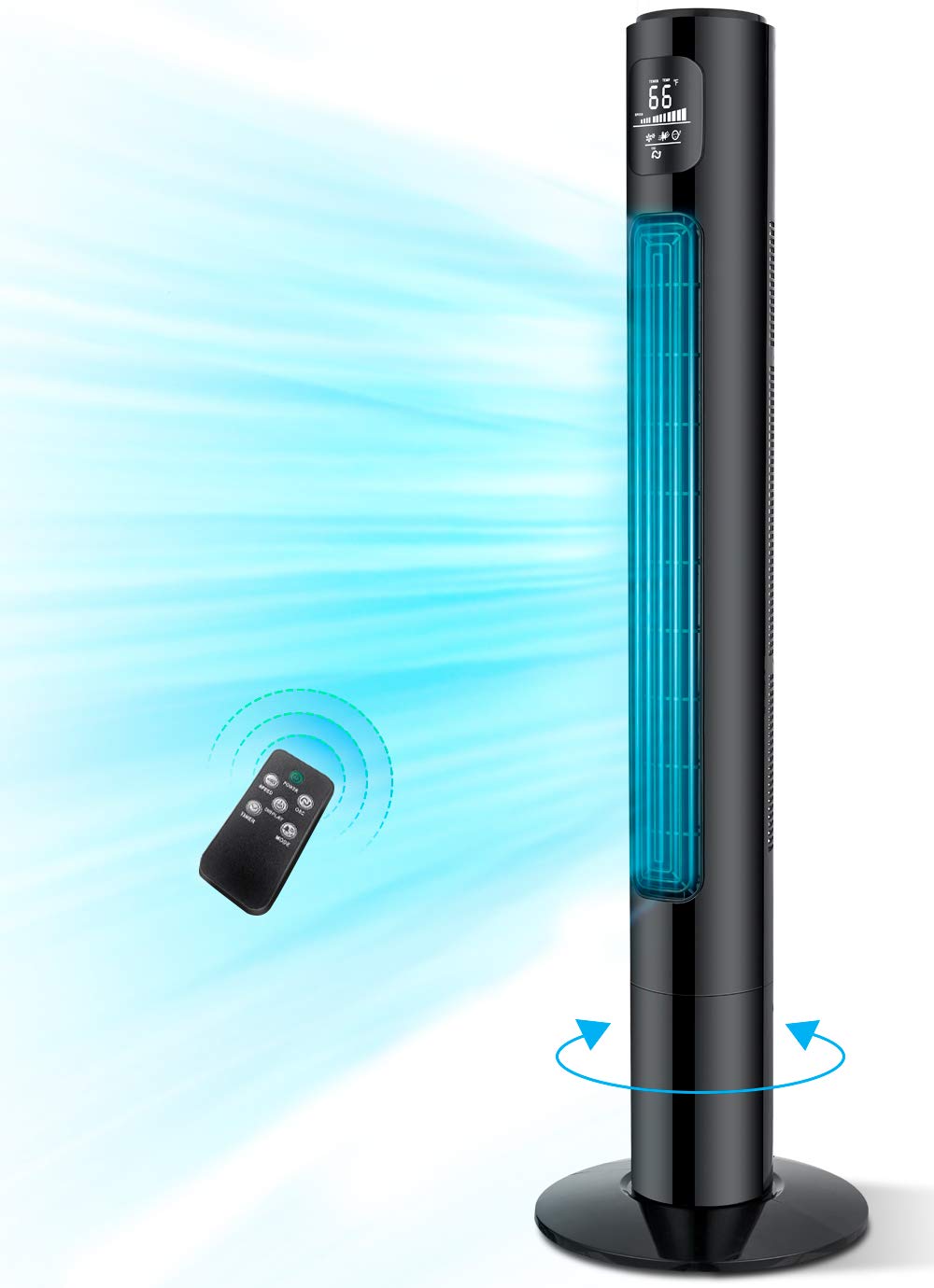 Buy Tower Fan, 46 Inch Oscillating Tower Cooling Fan with Remote, Large