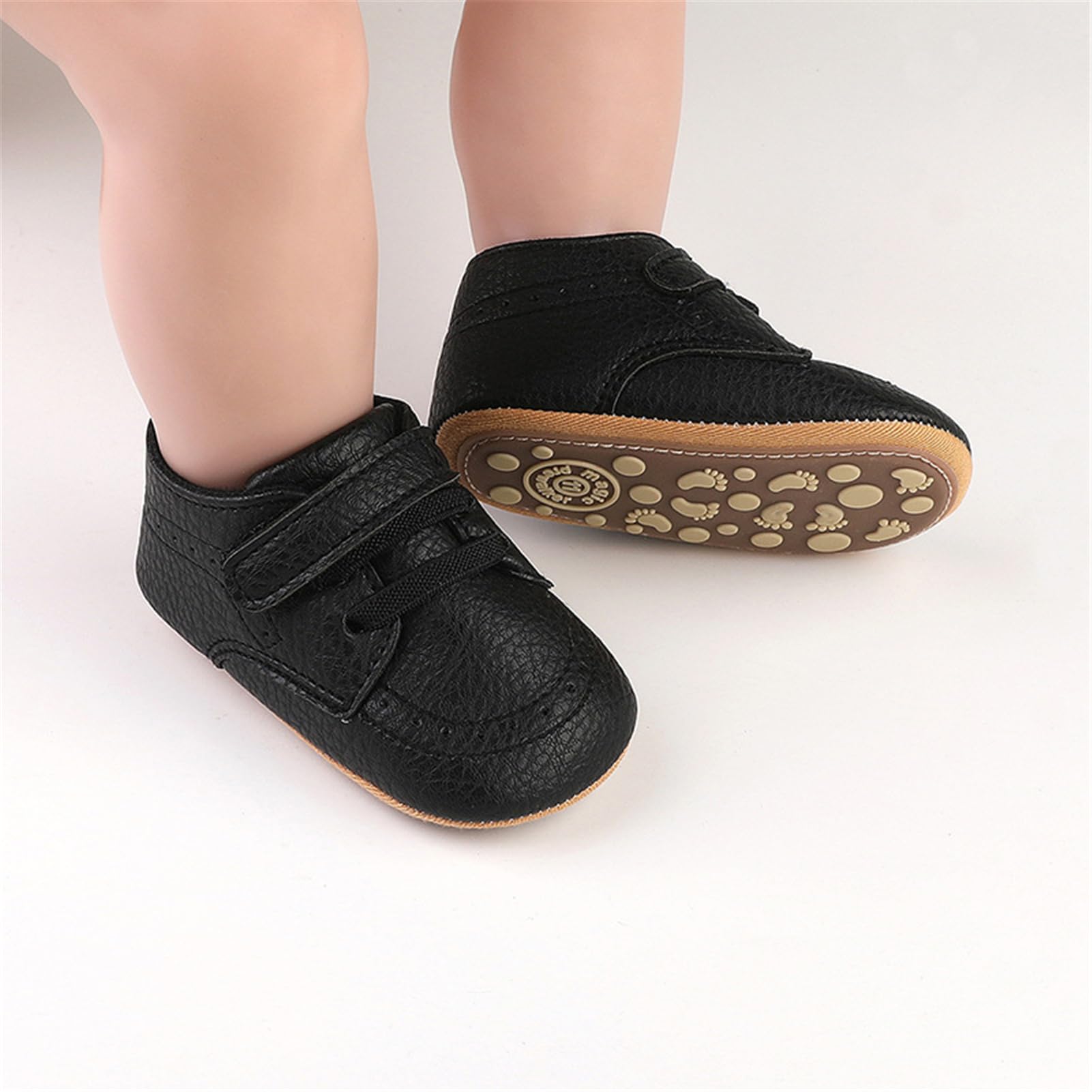 RVROVIC Baby Boys Girls Sneakers Anti-Slip Oxford Loafer Flats Infant Toddler PU Leather Soft Sole Baby Shoes - 2
