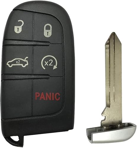 Miniatura 1 de Funda para llavero inteligente de 5 botones para Dodge Challenger Charger Dart Durango Journey Jeep Grand Cherokee Chrysler 300 sin llave de