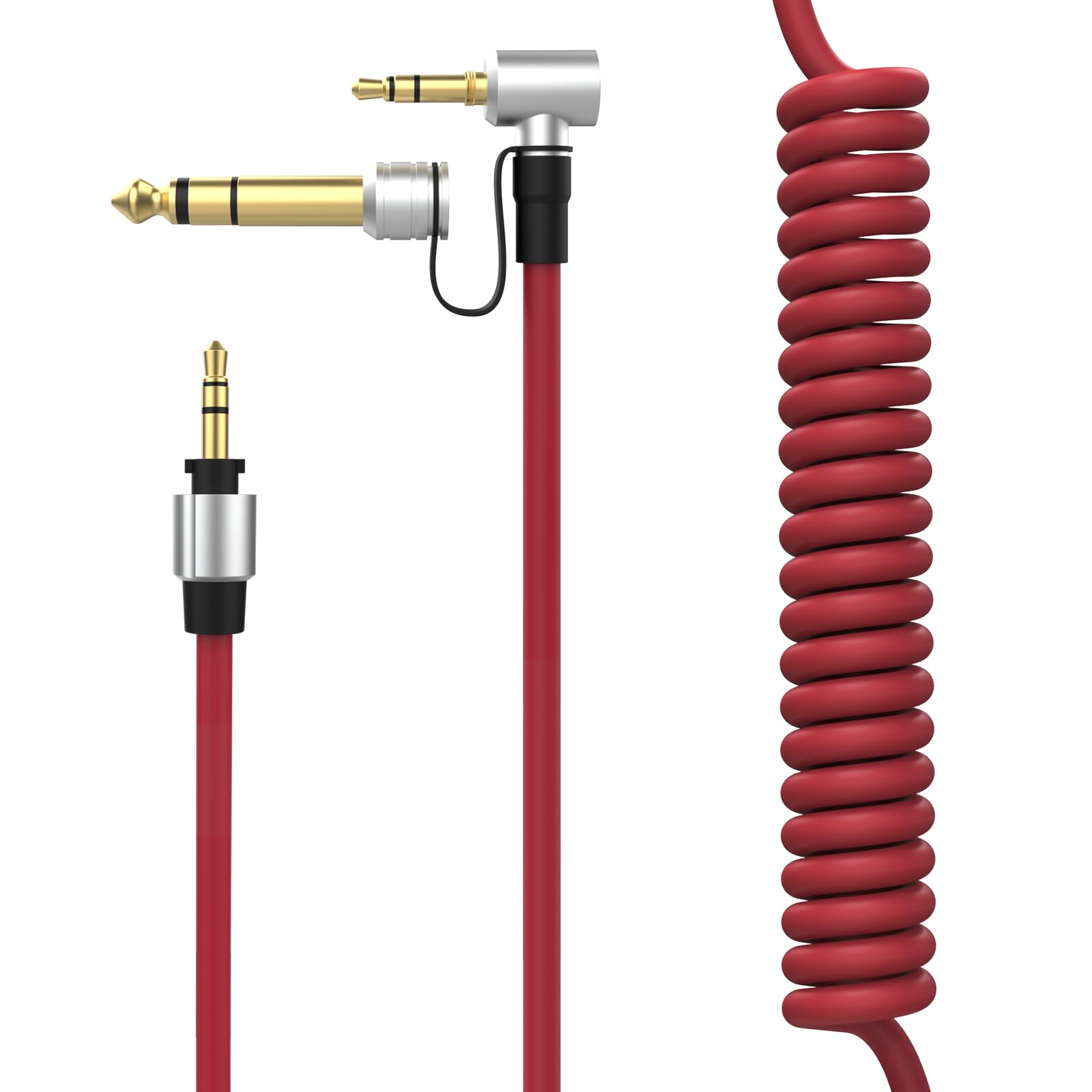 Replacement Audio Aux Auxiliary Extension Cord Cable Wire Compatible for Beats by Dr Dre Solo Studio Pro/Detox Edition Headphones (Red)